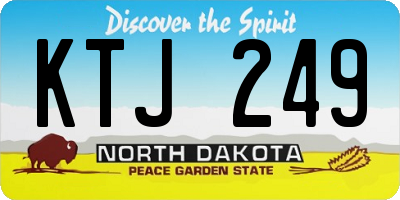 ND license plate KTJ249
