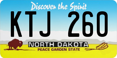 ND license plate KTJ260