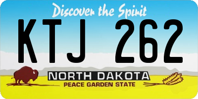 ND license plate KTJ262