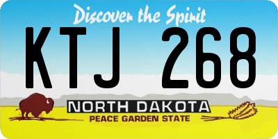 ND license plate KTJ268