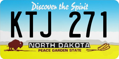 ND license plate KTJ271