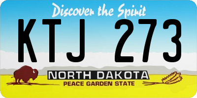 ND license plate KTJ273