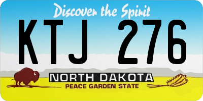 ND license plate KTJ276