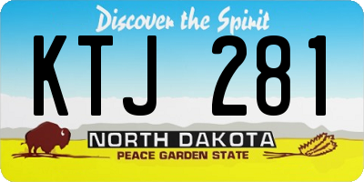 ND license plate KTJ281