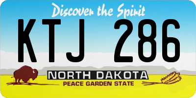 ND license plate KTJ286