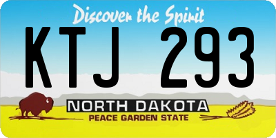 ND license plate KTJ293