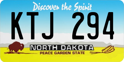ND license plate KTJ294