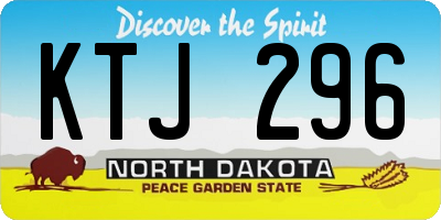 ND license plate KTJ296