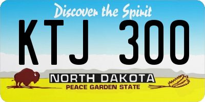 ND license plate KTJ300