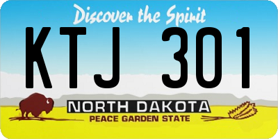 ND license plate KTJ301