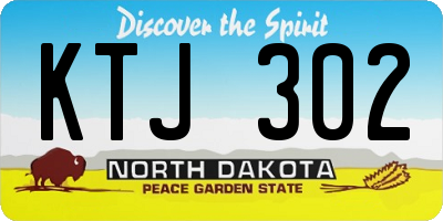 ND license plate KTJ302