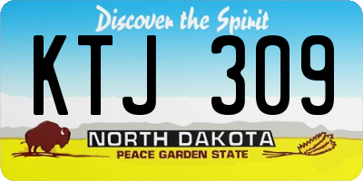 ND license plate KTJ309