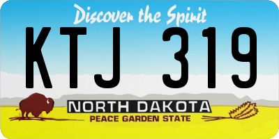 ND license plate KTJ319