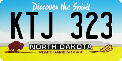 ND license plate KTJ323