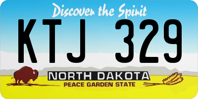 ND license plate KTJ329