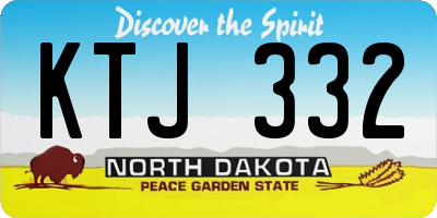 ND license plate KTJ332