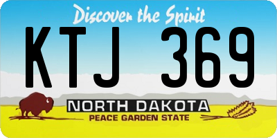 ND license plate KTJ369