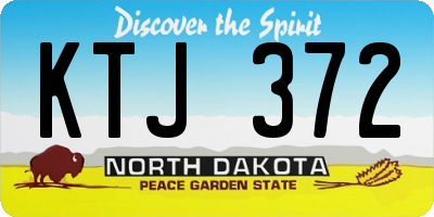 ND license plate KTJ372