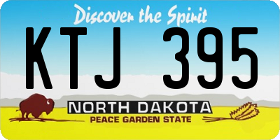 ND license plate KTJ395
