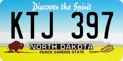 ND license plate KTJ397