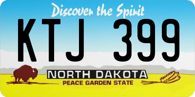 ND license plate KTJ399