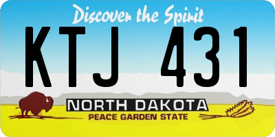 ND license plate KTJ431