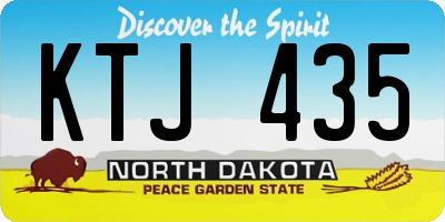 ND license plate KTJ435