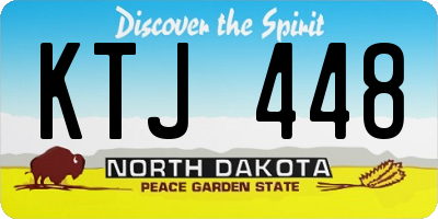 ND license plate KTJ448