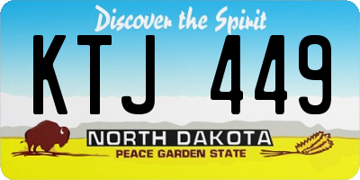 ND license plate KTJ449