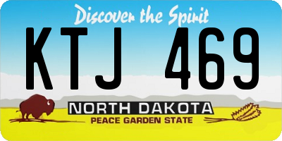 ND license plate KTJ469