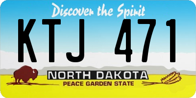 ND license plate KTJ471