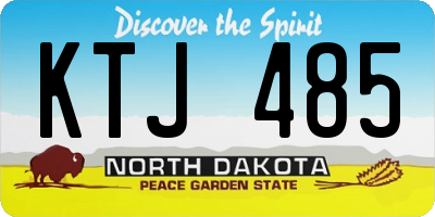 ND license plate KTJ485