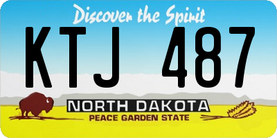 ND license plate KTJ487