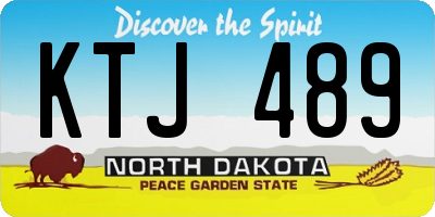 ND license plate KTJ489