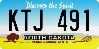 ND license plate KTJ491