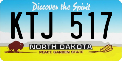 ND license plate KTJ517