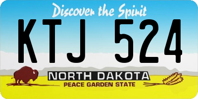 ND license plate KTJ524