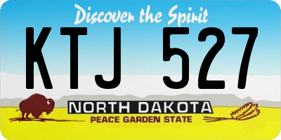 ND license plate KTJ527