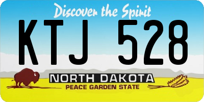 ND license plate KTJ528