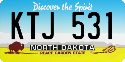 ND license plate KTJ531