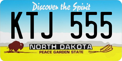 ND license plate KTJ555