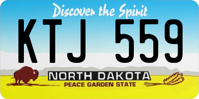 ND license plate KTJ559