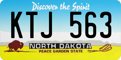 ND license plate KTJ563