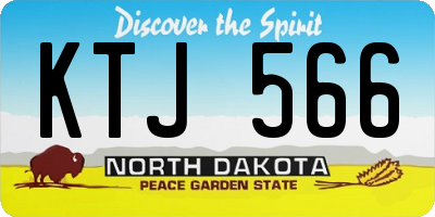 ND license plate KTJ566