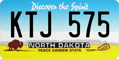 ND license plate KTJ575
