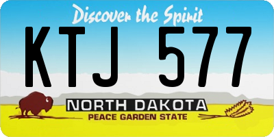 ND license plate KTJ577