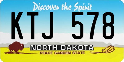 ND license plate KTJ578