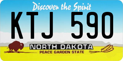 ND license plate KTJ590