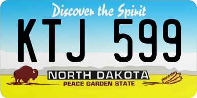 ND license plate KTJ599