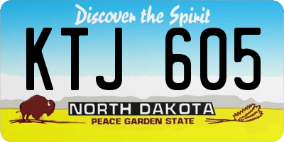 ND license plate KTJ605